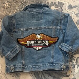 Baby gap kids jean jacket Harley Davidson size 12/24  months